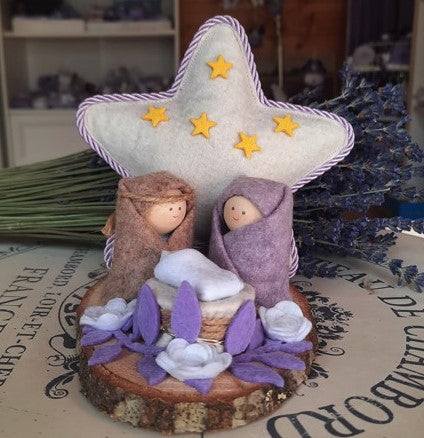 presepe fatto a mano, presepe artigianale, presepe originale, presepe originalissimo, presepe con luci, presepe con stella, presepe profumato, presepe da regalare, presepe per bambini, idee regalo utili e economiche, idee regalo Lavanda