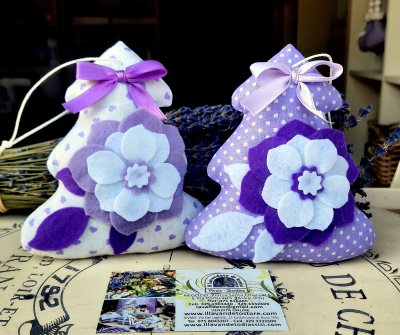 Christmas tree with lavender