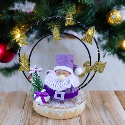 Babbo Natale profumato alla lavanda con decorazioni dorate