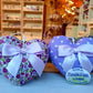 bomboniera a cuore, regalare un cuore, idee regalo Natale cuore, idee regalo San Valentino cuore, cuore originale, cuore fatto a mano, Bustine lavanda, bustine lavanda lilla, bustine di lavanda, bustine con lavanda, bustine profumate. Gadget Natale per aziende
