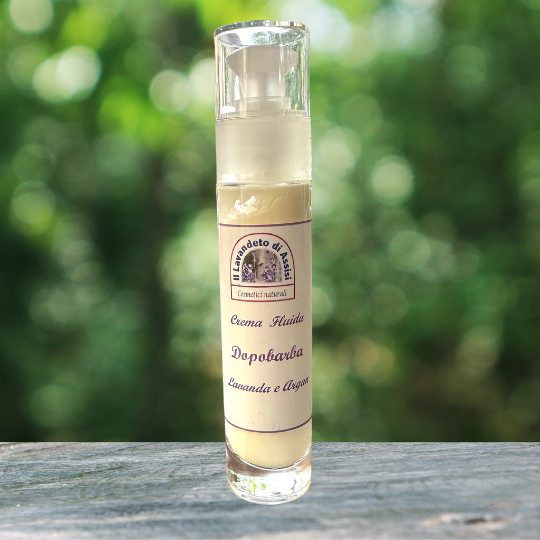 dopobarba alla lavanda con argan cosmetico naturale uomo