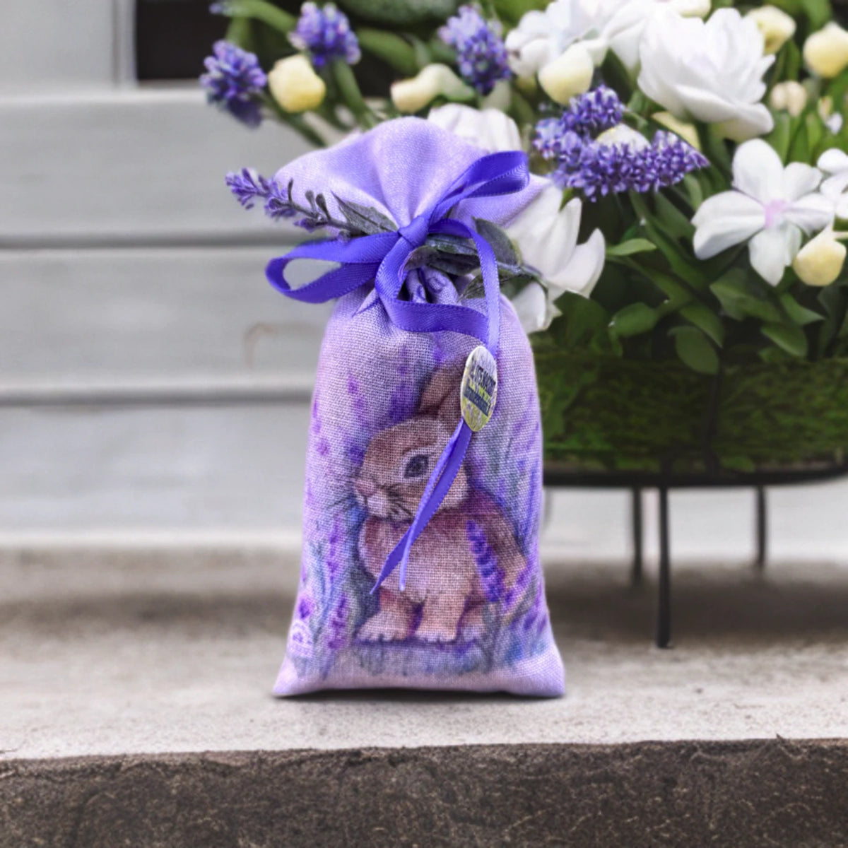 regalo pasqua maestre sacchettino lavanda con coniglietto pensierino scuola